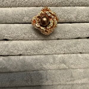 Elegant Gold and Brown Women's Jewelry Piece